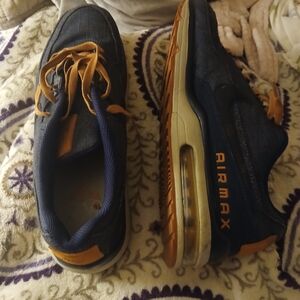 Nike Air Max Navy and Tan Sneakers